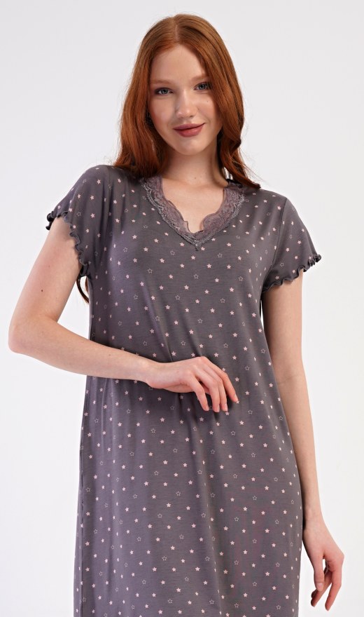 Ženska noćna košulja s kratkim rukavima Samanta - Prevelike ženske spavaćice