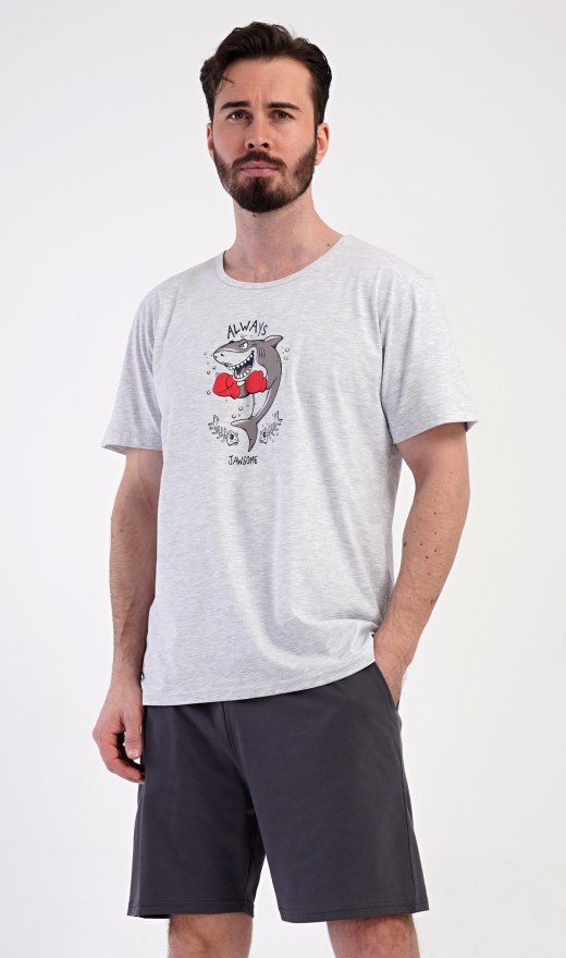 Muška pidžama kratke hlače Morski pas - Prevelike muške pidžama kratke hlače