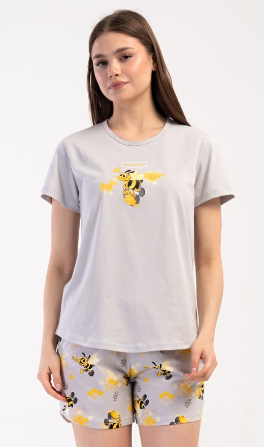 Ženski pidžama šorc Pčelice