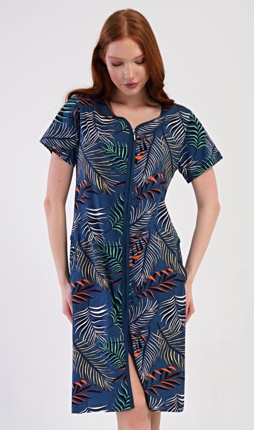 Ženska kućna haljina s kratkim rukavima Barbara