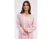 Ženska noćna košulja s dugim rukavima Julie Žene - Ženske noćne spavaćice - Ženske noćne košulje s dugim rukavima