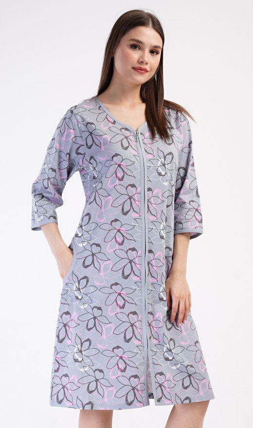 Ženska kućna haljina s tročetvrt rukavima Miana