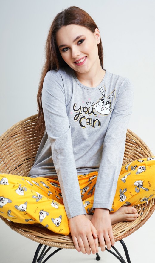 Ženska pidžama duga Zec - Ženske pidžame s dugim rukavima