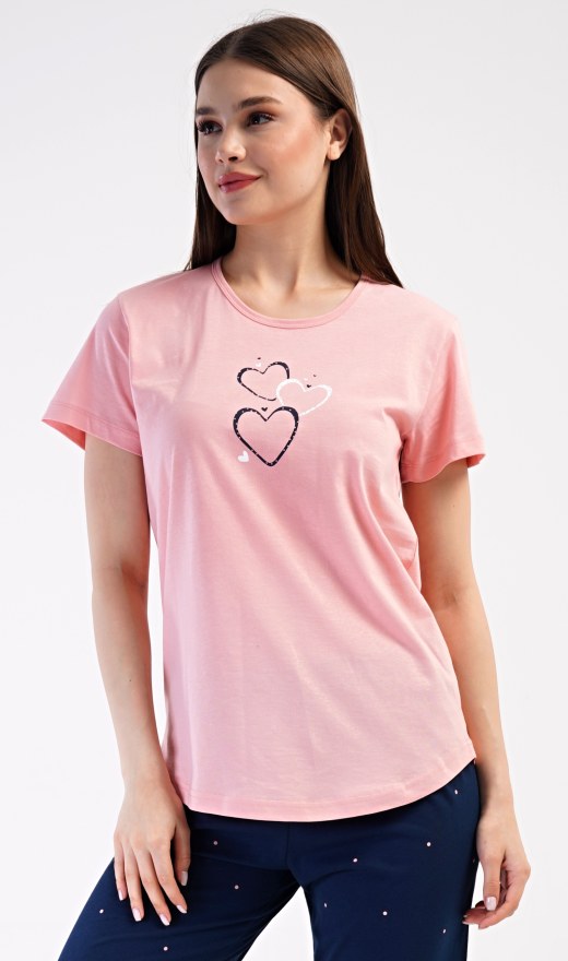 Ženski kapri pidžama Srce - Ženske pidžame kapri