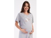 Ženska noćna košulja za trudnice Roda s bebom
