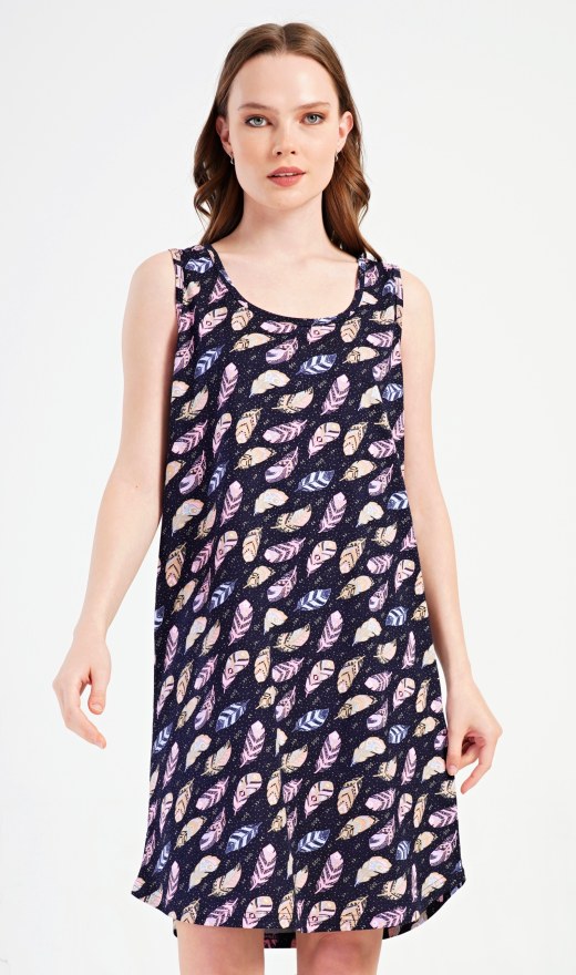 Ženska spavaćica na naramenice Perje - Prevelike ženske spavaćice