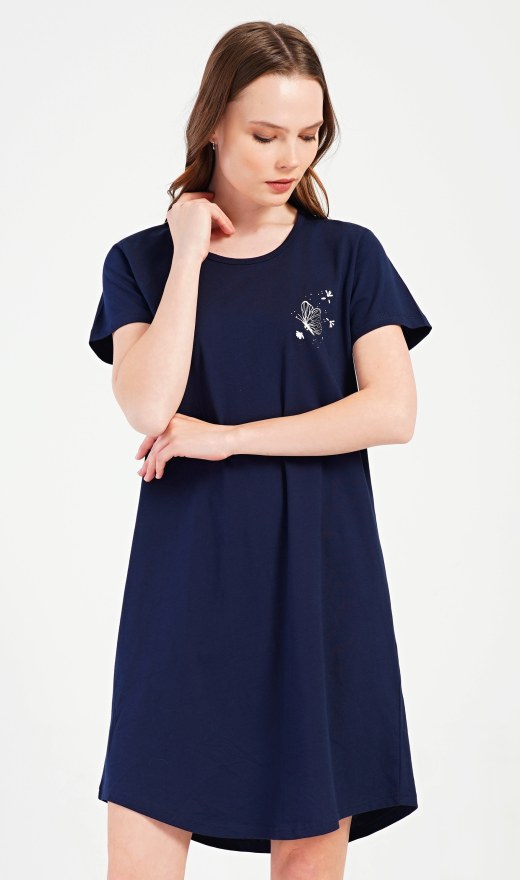 Ženska noćna košulja s kratkim rukavima Leptirić - Ženske noćne košulje s kratkim rukavima