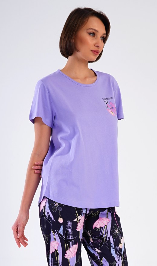 Ženska kapri pidžama Flowers