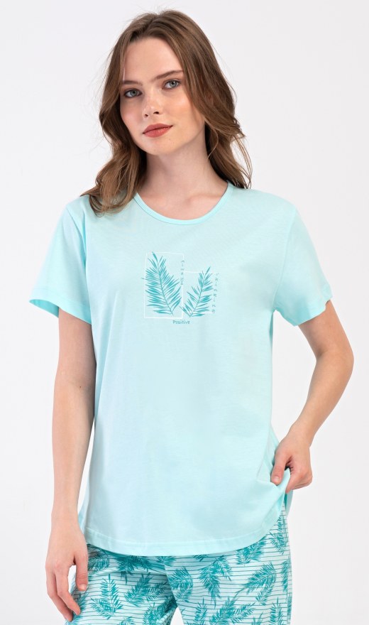 Ženska kapri pidžama Simona - Prevelike ženske kapri pidžame