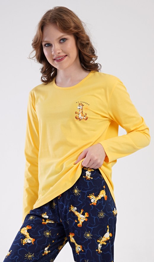 Ženski dugi pidžama Žirafe