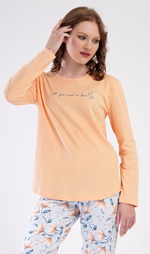 Duga ženska pidžama Karolína - Ženske pidžame s dugim rukavima