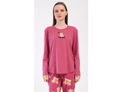 Ženska duga pidžama Pink bear