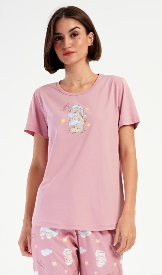 Ženska kapri pidžama Medo s jastukom - Ženske pidžame kapri