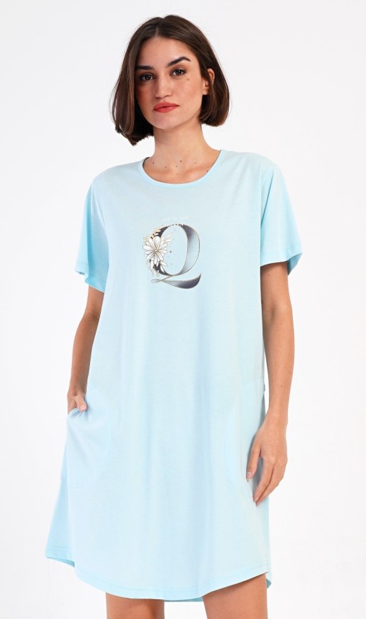 Ženska kućna haljina s kratkim rukavima Queen - Prevelike ženske spavaćice