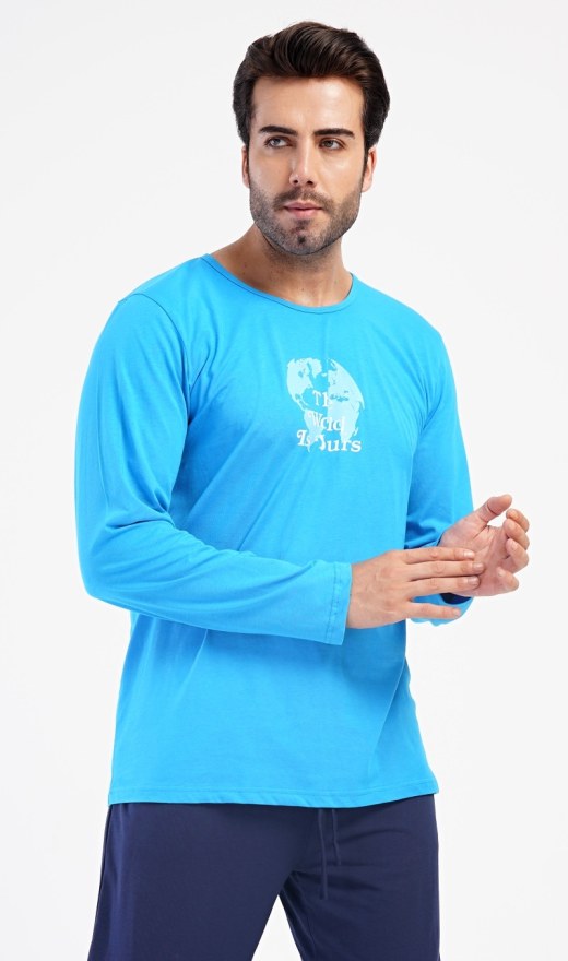 Muška pidžama duga Matěj - Muške pidžame s dugim rukavima