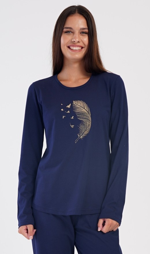 Ženska duga pidžama Perje - Prevelike ženske pidžame s dugim rukavima