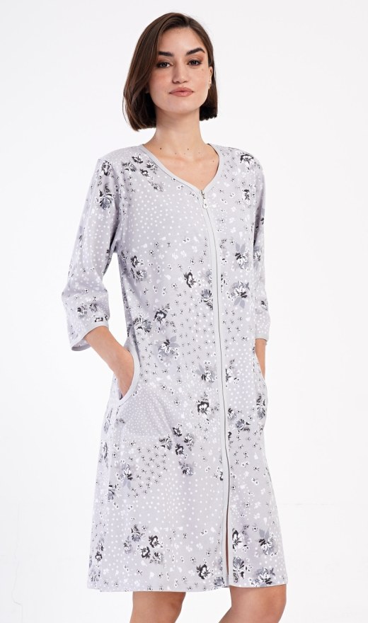 Ženska kućna haljina s tročetvrt rukavima Matylda - Prevelike ženske spavaćice