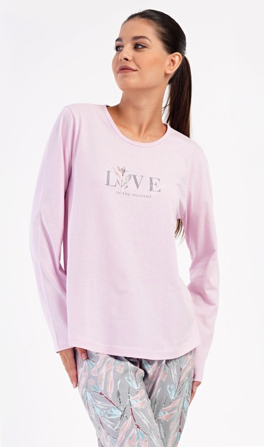 Ženska duga pidžama Kika - Prevelike ženske pidžame s dugim rukavima