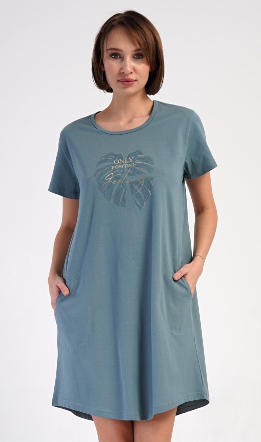 Ženska kućna haljina s kratkim rukavima Alžběta