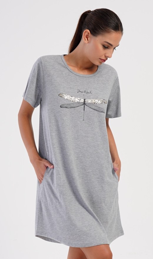 Ženska kućna haljina s kratkim rukavima Vilibeg - Prevelike ženske spavaćice