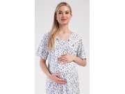 Ženska trudnička noćna košulja Flowers