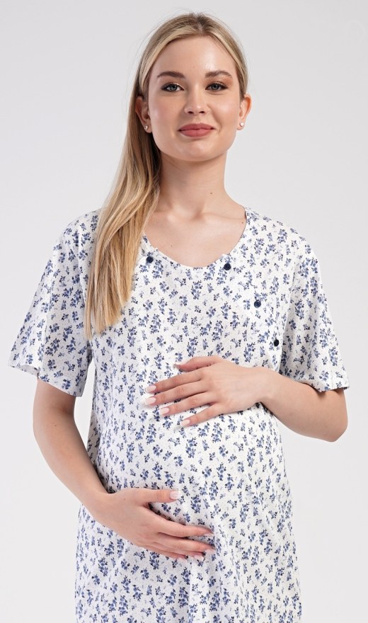 Ženska trudnička noćna košulja Flowers