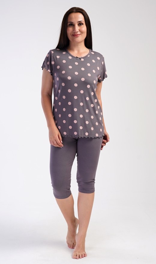 Žene - Ženska pidžama - Prevelike ženske pidžame - Prevelike ženske kapri pidžame - Ženska kapri pidžama Puntík Ženska kapri pidžama Puntík - Prevelike ženske kapri pidžame