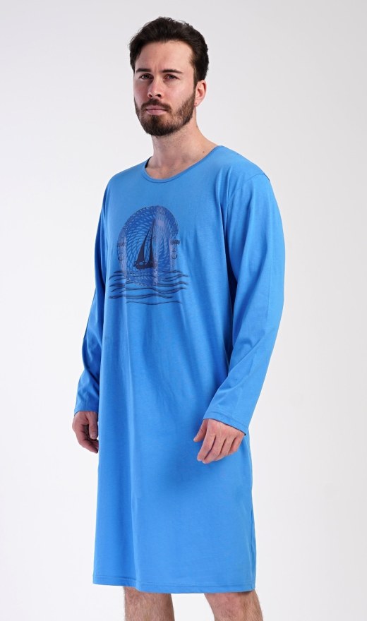 Muška noćna košulja s dugim rukavima Jachting
