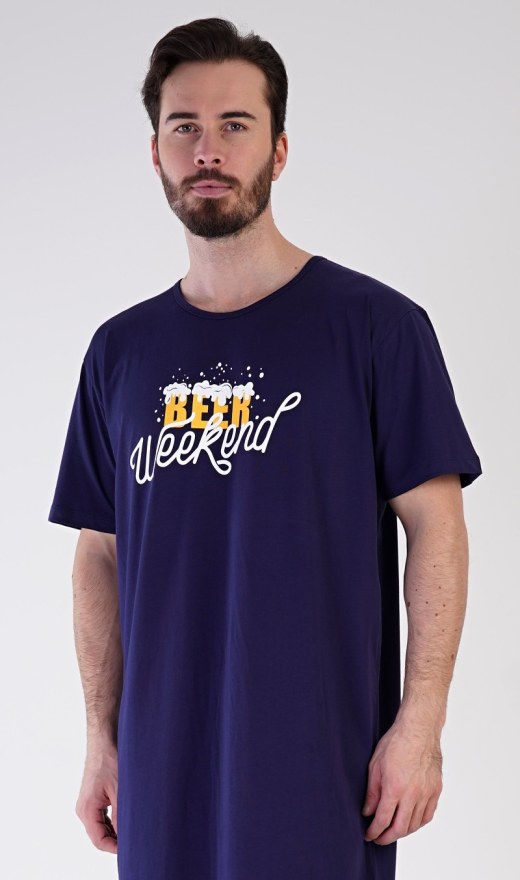 Muška noćna košulja s kratkim rukavima Beer weekend - Muške noćne košulje