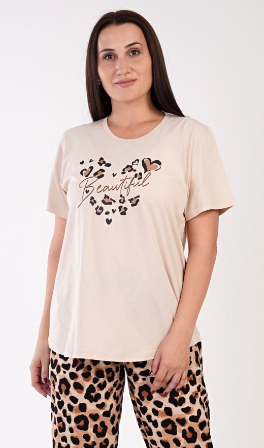 Ženski kapri pidžama Beautiful - Prevelike ženske kapri pidžame