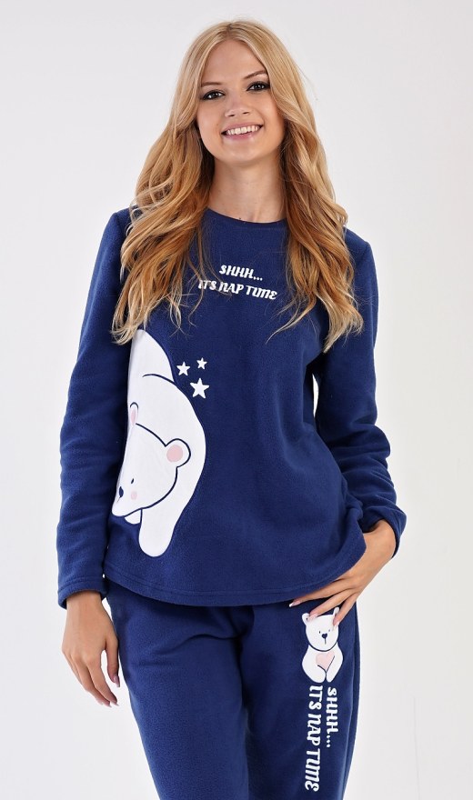 Ženska duga pidžama Polarni medvjed - Ženska pidžama velur, polar, soft