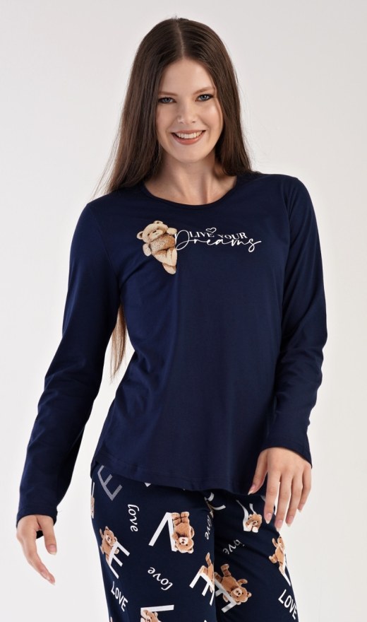 Ženska duga pidžama Medo - Ženske pidžame s dugim rukavima