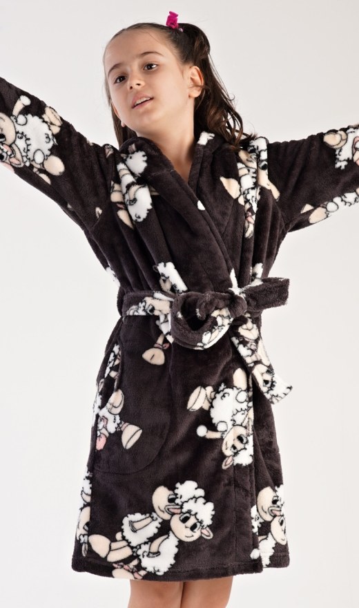 Dječji ogrtač s kapuljačom Ovečka - Djevojački ogrtači