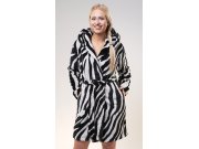 Ženski kratki ogrtač s kapuljačom Zebra