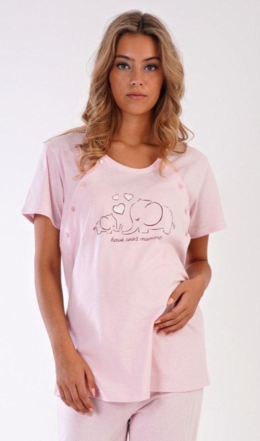 Ženska trudnička pidžama Slonić - Duga pidžama za dojenje