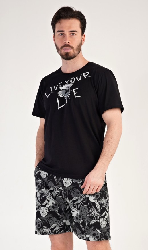 Muška pidžama šorc Live your life - Muške pidžama kratke hlače