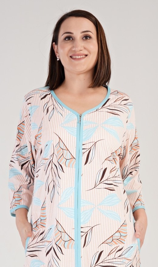 Ženska kućna haljina s tročetvrt rukavima Melissa - Prevelike ženske spavaćice