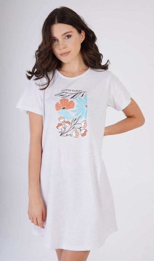 Ženska noćna košulja s kratkim rukavima Botanical - Ženske noćne košulje s kratkim rukavima