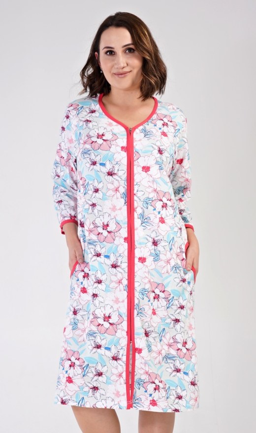 Ženska kućna haljina s tročetvrt rukavima Elen