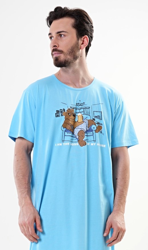 Muška noćna košulja s kratkim rukavima Boss - Muške noćne košulje