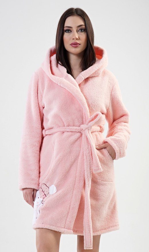 Ženski kratki ogrtač s kapuljačom Mačka - Ženski kratki ogrtači