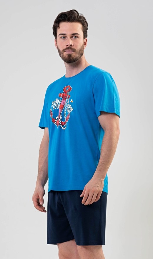 Muška pidžama kratke hlače Sidro - Muške pidžama kratke hlače