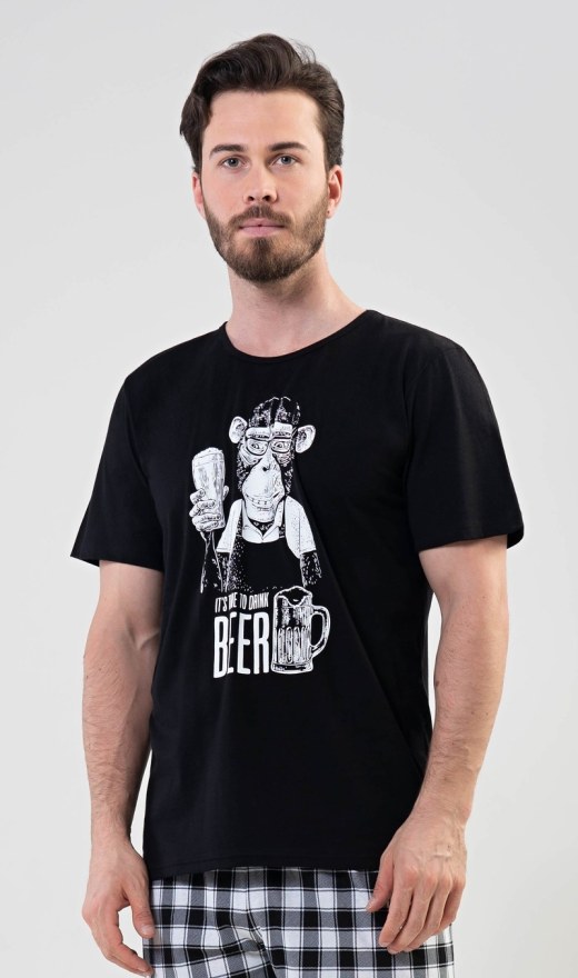 Muška pidžama kratke hlače Majmun - Muške pidžama kratke hlače