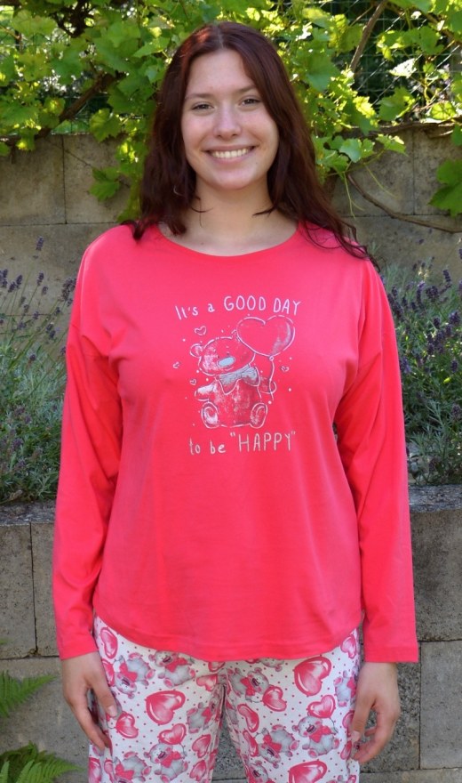 Duga ženska pidžama Good day - Ženske pidžame s dugim rukavima