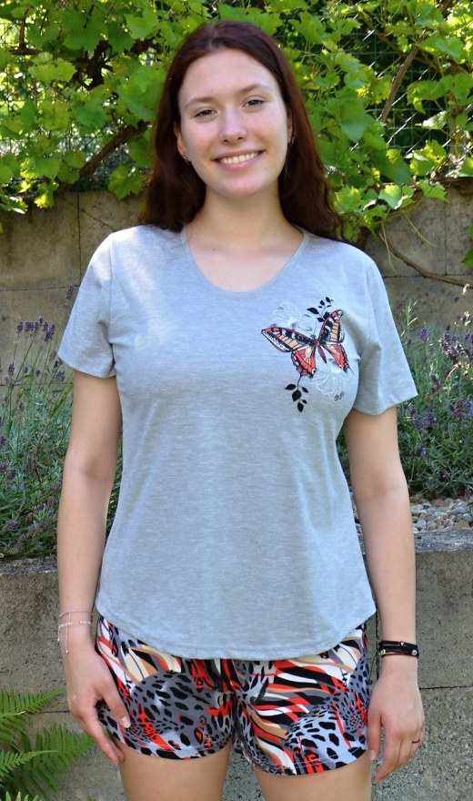 Ženski pidžama šorc Leptiri - Ženska pidžama kratke hlače