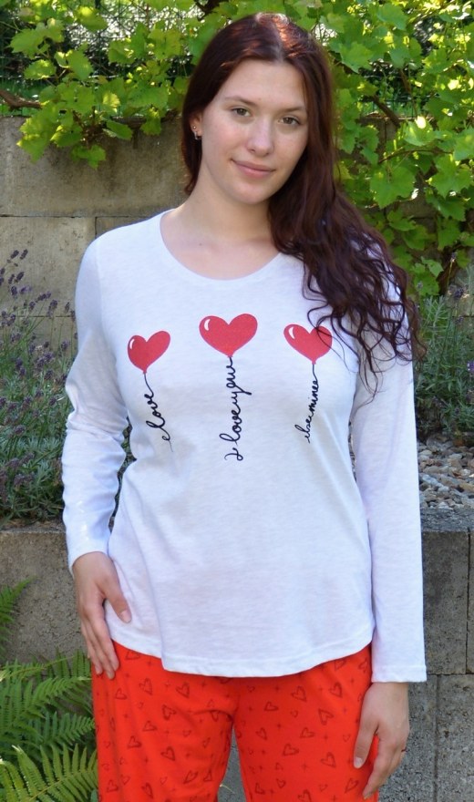 Ženska duga pidžama I love you