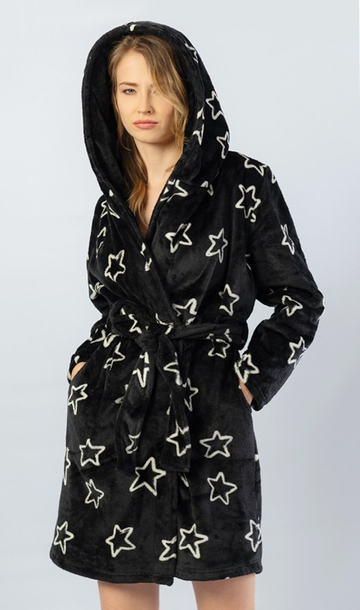 Ženski kratki ogrtač s kapuljačom Zvijezde