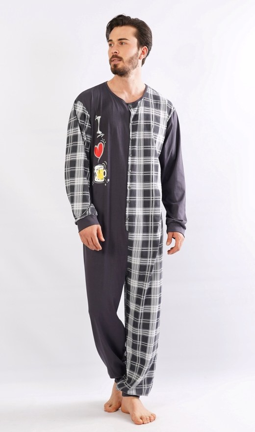 Muški kombinezon I love beer - Muške pidžame s dugim rukavima