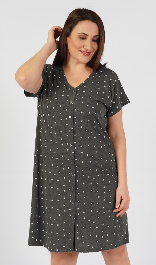 Ženska kućna haljina s kratkim rukavima Daniela - Prevelike ženske spavaćice