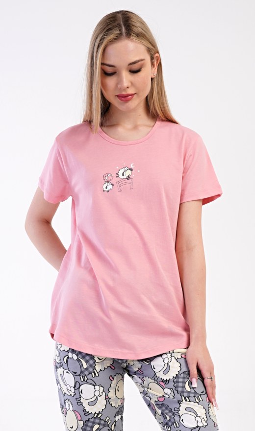 Ženska pidžama kapri Ovečka - Ženske pidžame kapri